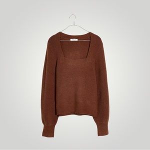 Madewell Melwood Square Neck Sweater in Coziest Yarn - size XS